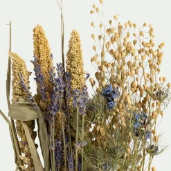 Bouquet de fleurs séchés H35cm - bleu