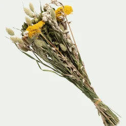 Bouquet de fleurs séchés H55cm - jaune