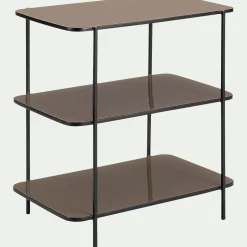 Bout de canapé en acier L30xH55cm - beige