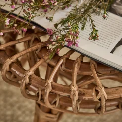 Bout de canapé en rotin D44xH41cm - naturel