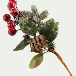 Branchage de Noël artificiel à piquer H24cm - vert