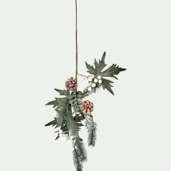 Branchage de Noël artificiel de sapin et de baies H60cm - vert