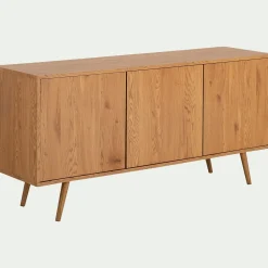 Buffet 3 portes effet bois - bois clair