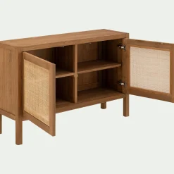 Buffet 2 portes en teck recyclé - bois clair