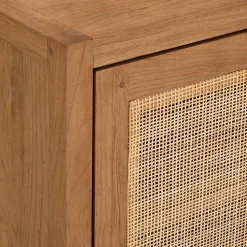 Buffet 2 portes en teck recyclé - bois clair