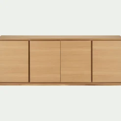 Buffet bas en bois 4 portes - naturel