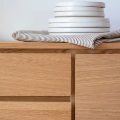 Buffet bas en bois 3 portes 1 tiroir - naturel