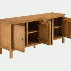 Buffet bas en teck recyclé - bois clair
