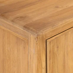 Buffet bas en teck recyclé - bois clair