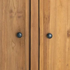 Buffet bas en teck recyclé - bois clair