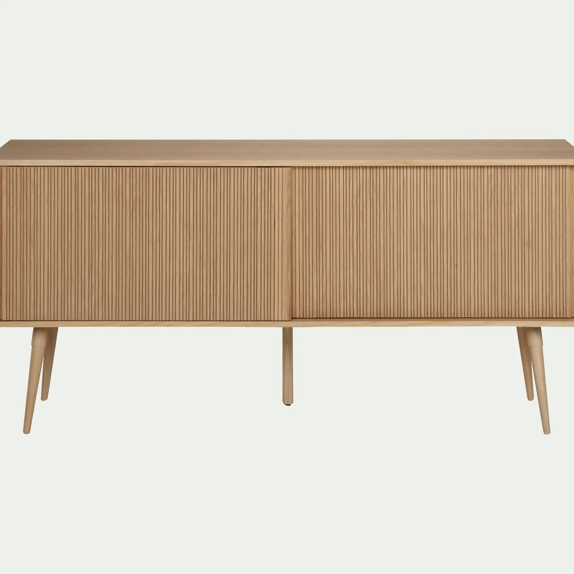 Buffet plaqué chêne avec portes coulissantes - bois clair