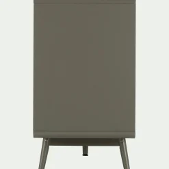 Buffet rétro 3 tiroirs et 2 portes coulissantes - vert cèdre