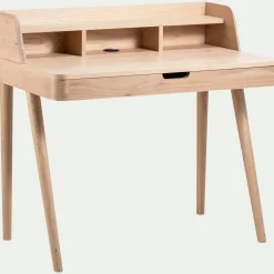 Bureau en chêne avec plateau relevable - bois clair