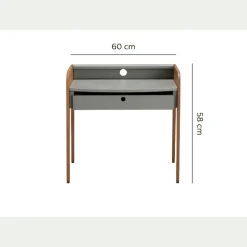 Bureau enfant en acacia - vert olivier