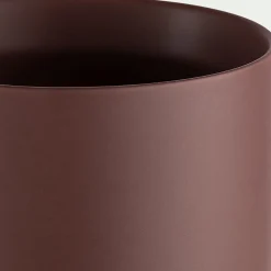 Cache-pot en céramique - brun rhassoul D14xH11cm