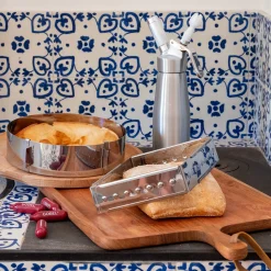 Cadre à opéra réglable en inox L16cm à L28cm - argenté