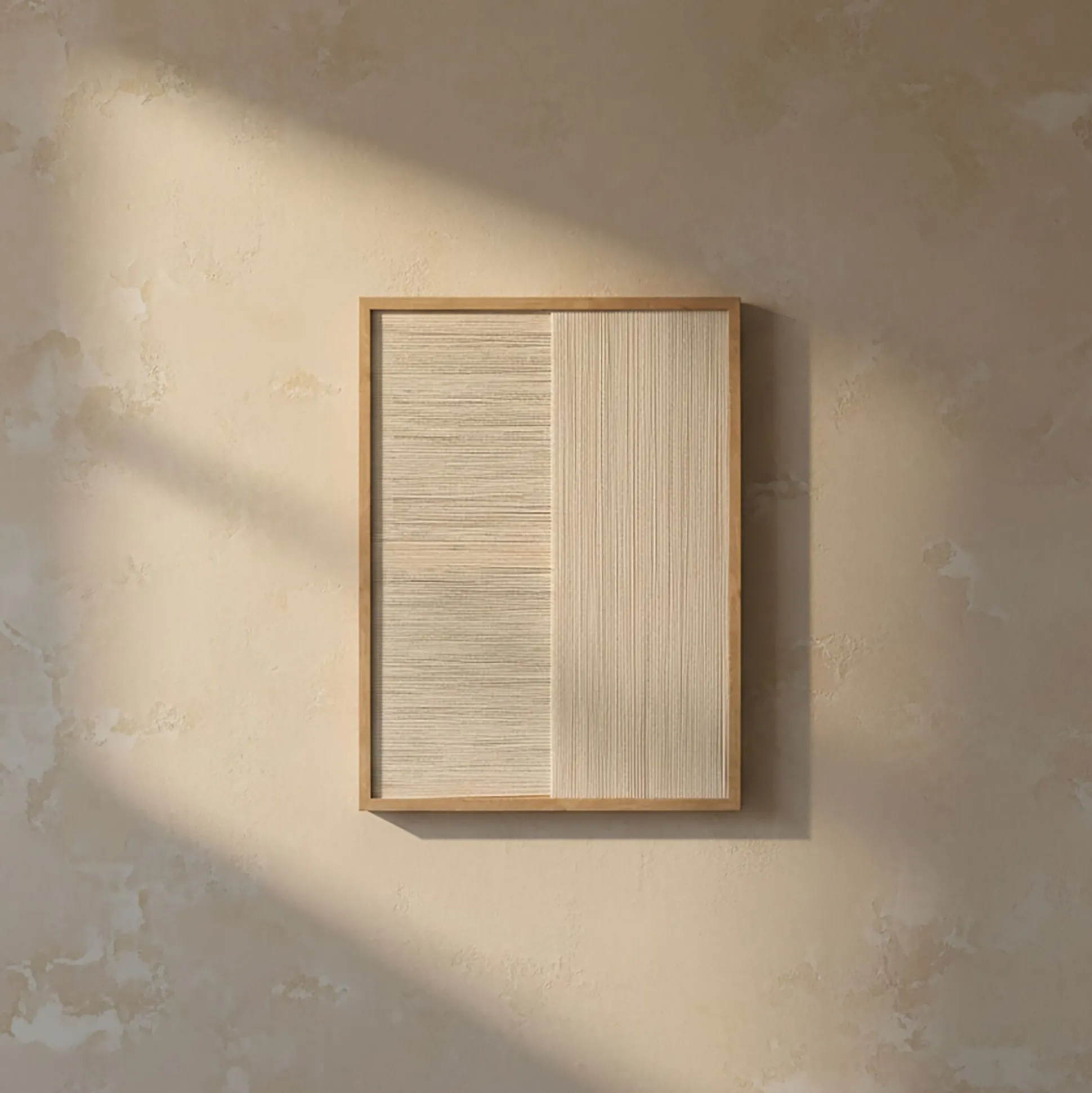 Cadre décoratif en corde 45x60cm - beige