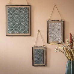 Cadre en fer effet rouillé 14x19,5cm - noir