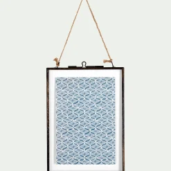 Cadre en fer effet rouillé 14x19,5cm - noir