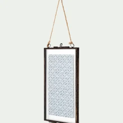 Cadre en fer effet rouillé 14x19,5cm - noir