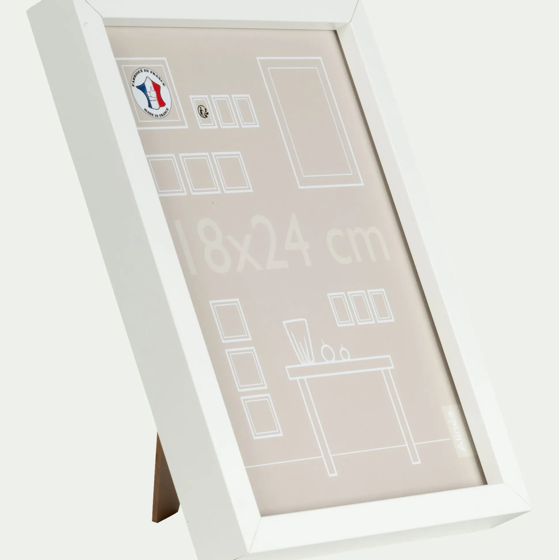 Cadre photo en bois 18x24cm - blanc