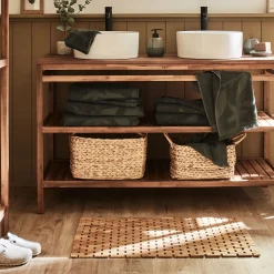 Caillebotis de douche en bambou 49,5x83cm - naturel