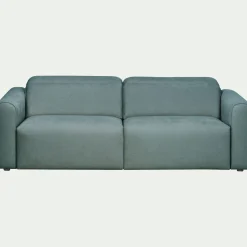 Canapé 3 places 2 relax droit en tissu - bleu niolon