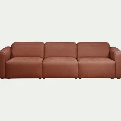Canapé 5 places 2 relax en tissu - brun rustrel