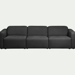 Canapé 5 places 2 relax en tissu - gris anthracite