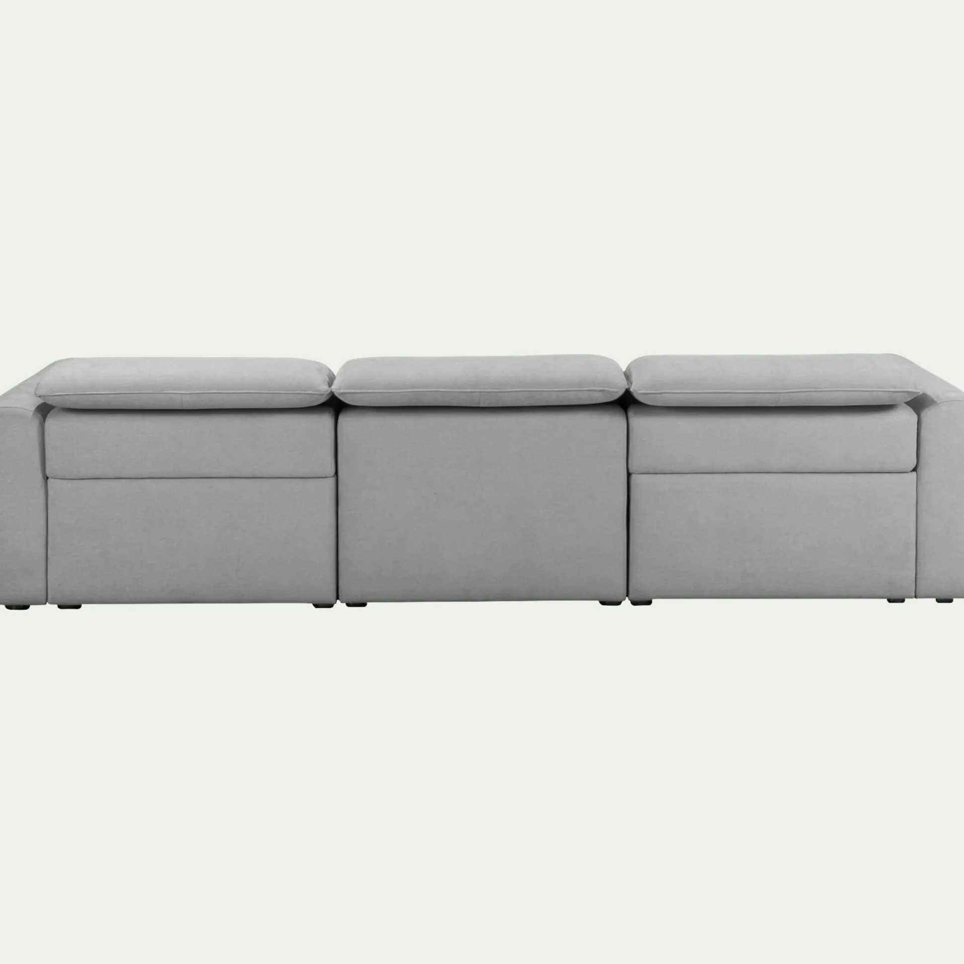 Canapé 5 places 2 relax en tissu - gris borie