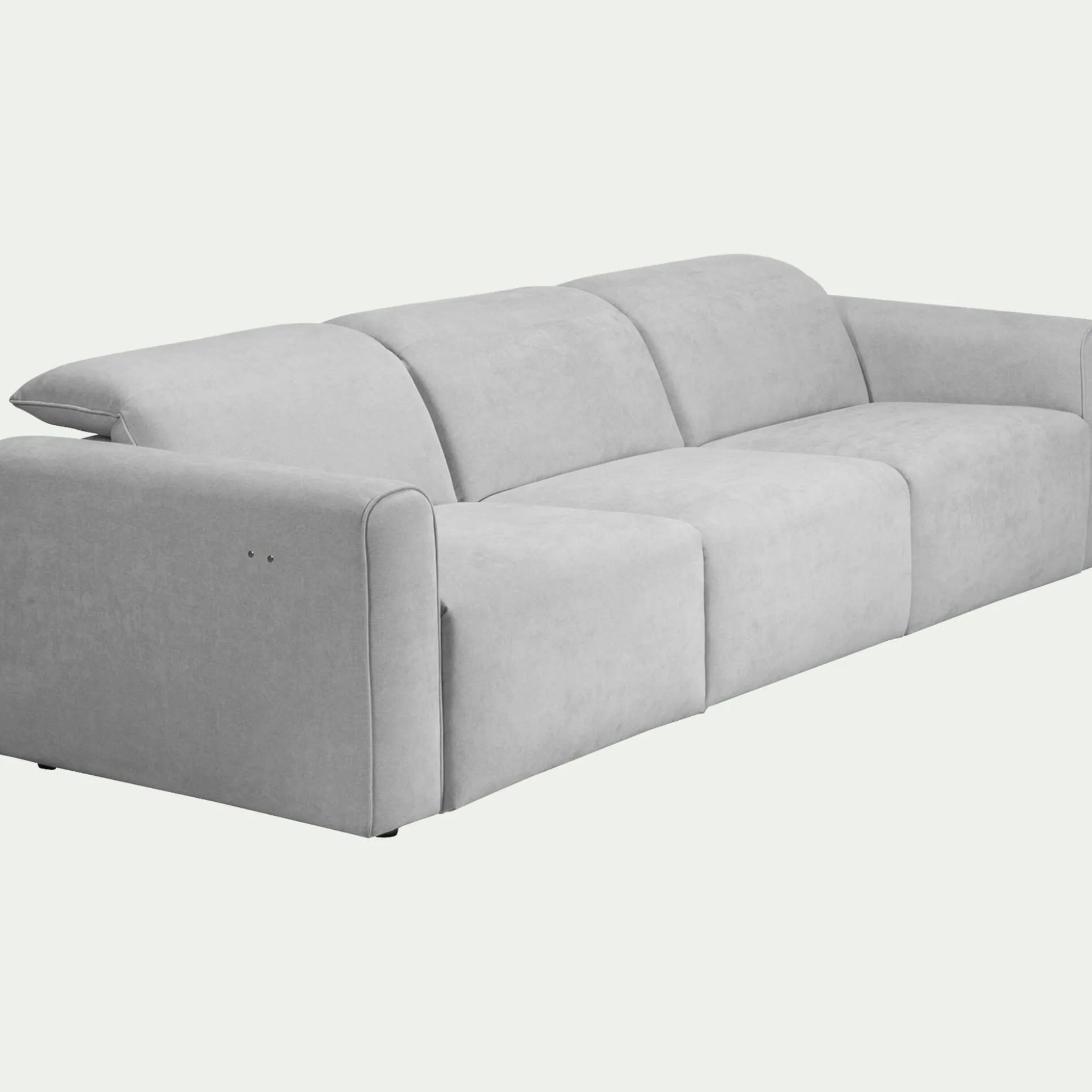 Canapé 5 places 2 relax en tissu - gris borie