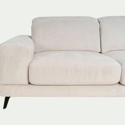 Canapé 3 places avance recule en tissu doux - beige