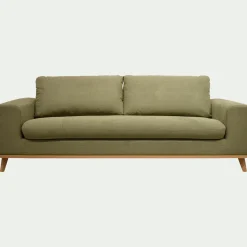 Canapé 4 places convertible en tissu Cosmo - vert kaki