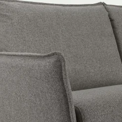 Canapé 4 places convertible en tissu Stella avec matelas densité 25kg/m3 - gris anthracite