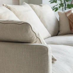 Canapé 4 places convertible en tissu - beige alpilles