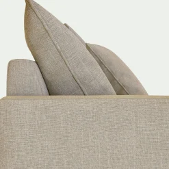 Canapé 4 places convertible en tissu - beige alpilles