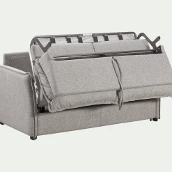 Canapé 3 places convertible en tissu Sogno avec matelas densité 35kg/m3 - gris moyen