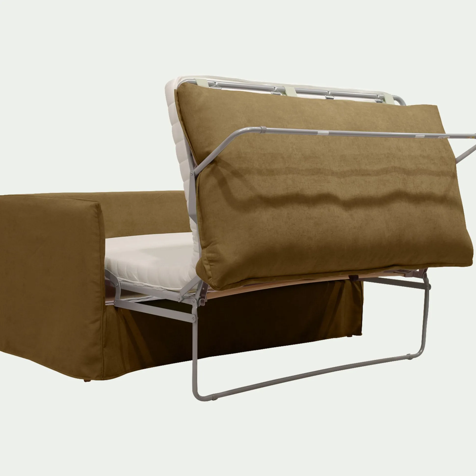 Canapé 2 places convertible en tissu wind - bronze