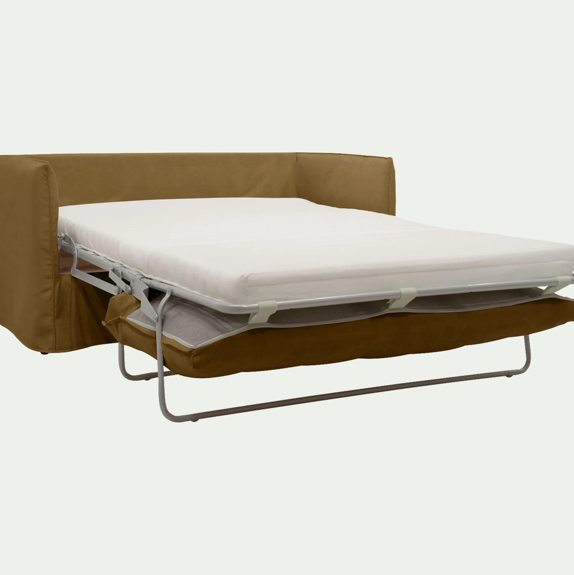 Canapé 2 places convertible en tissu wind - bronze