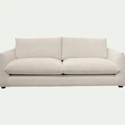 Canapé 4 places convertible en tissu Raven - blanc écru
