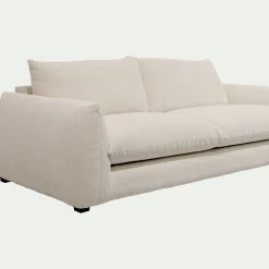 Canapé 4 places convertible en tissu Raven - blanc écru