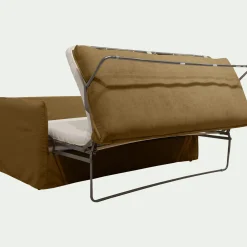 Canapé 4 places convertible en tissu wind - bronze