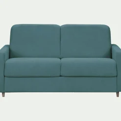 Canapé 4 places convertible en tissu Stella densité 25kg/m3 - bleu