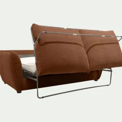 Canapé 4 places convertible en tissu Nature - brun rustrel