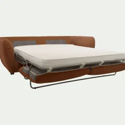 Canapé 4 places convertible en tissu Nature - brun rustrel