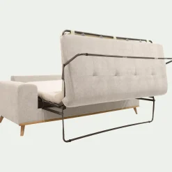 Canapé 3 places convertible en tissu Storm - beige roucas