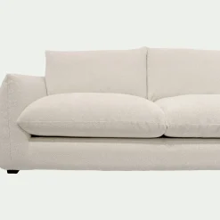 Canapé 3 places convertible en tissu Raven - blanc écru