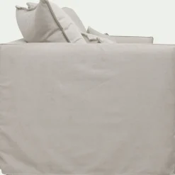 Canapé 2 places convertible en tissu wind - beige alpilles