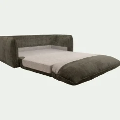 Canapé 3 places convertible en tissu Eden - vert cèdre