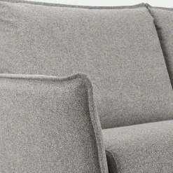 Canapé 4 places convertible en tissu Sogno avec matelas densité 35kg/m3 - gris moyen